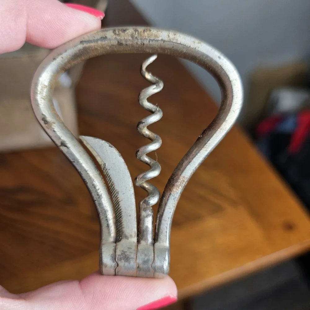 Henckels Pocket Folding Bow Corkscrew Bottle Opener Foil Cutter 1800s RARE